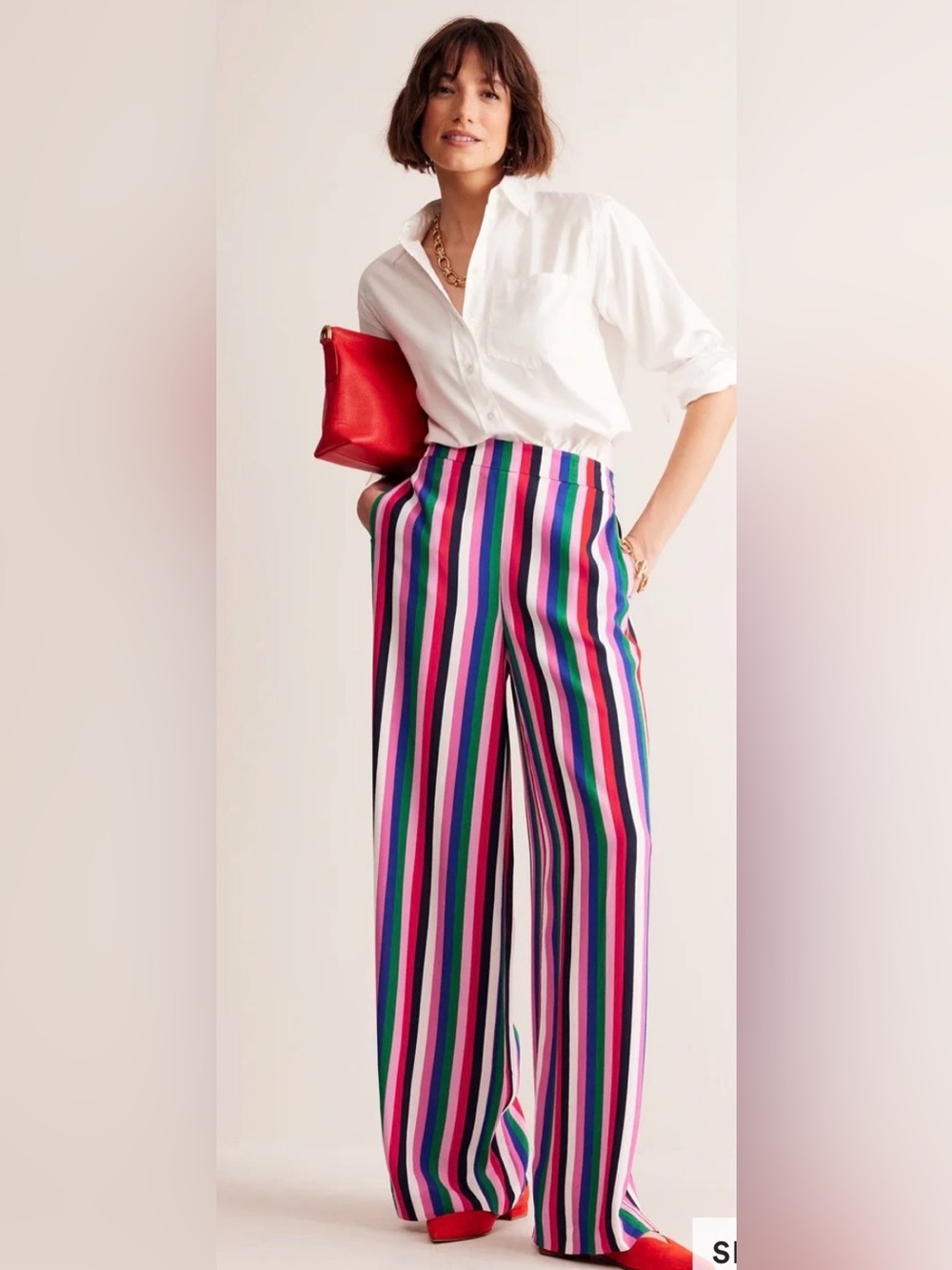 BODEN Wide Leg Pull-on Pants
Rainbow Stripe